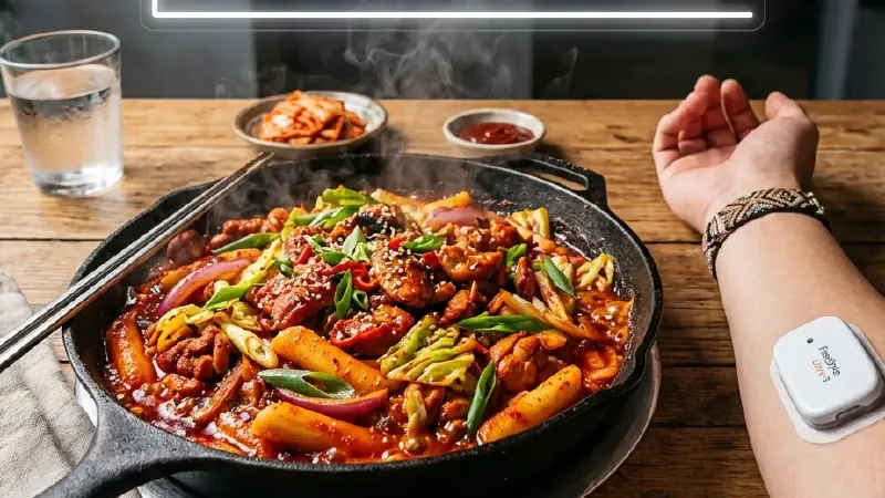 연속혈당측정기(CGM) #10: 닭갈비와 볶음밥 혈당 비교