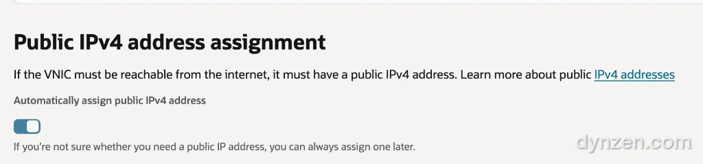 Public IP 토글 ON