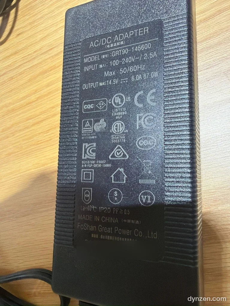 TSL35 동봉 AC/DC 어댑터 라벨, 입력 100-240V